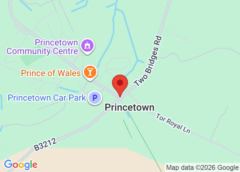 Map showing location of Princetown Main Car Park