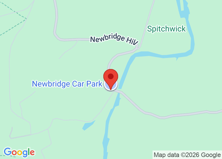Map showing location of Newbridge Car Park