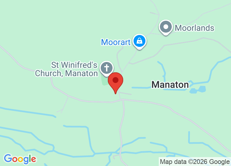 Map showing location of Manaton carpark