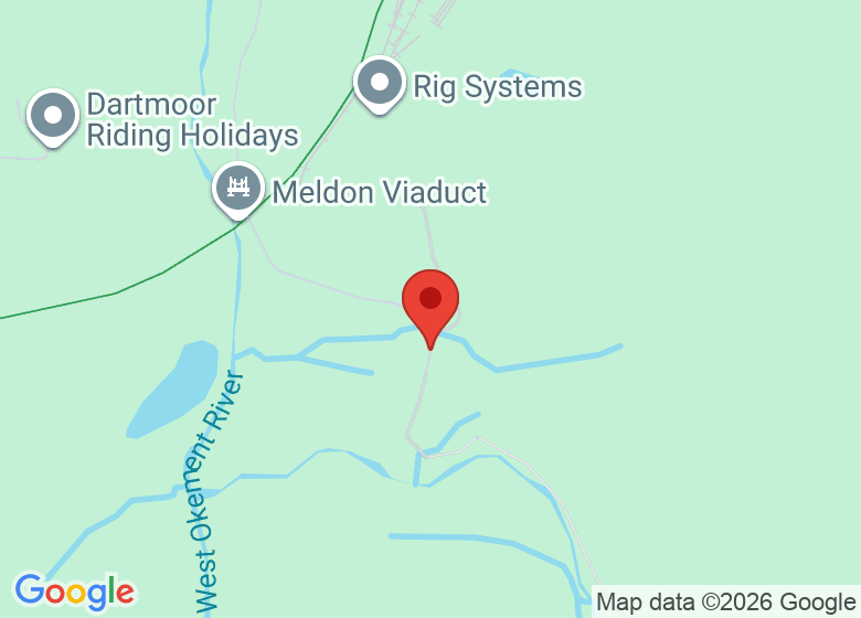 Map showing location of Meldon Quarry Car Park