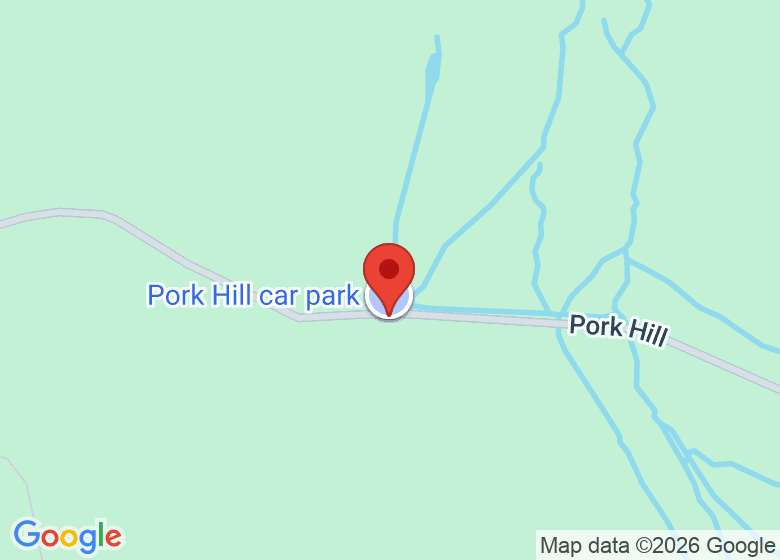 Map showing location of Pork Hill car park