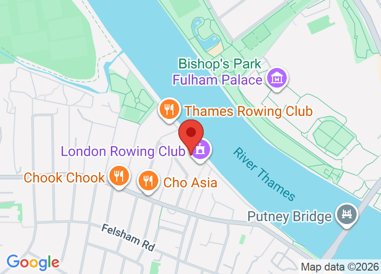 Map showing location of King's College School Boat House