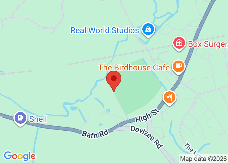 Map showing location of The Box Pavilion