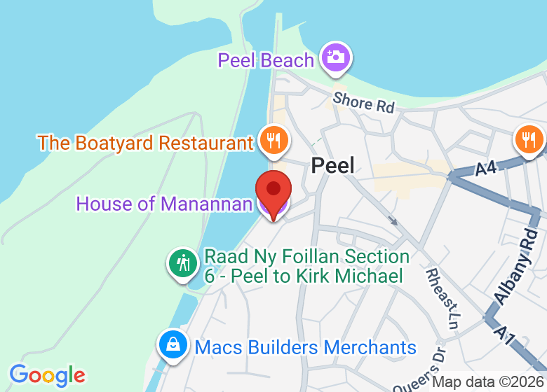 Map showing location of House of Manannan