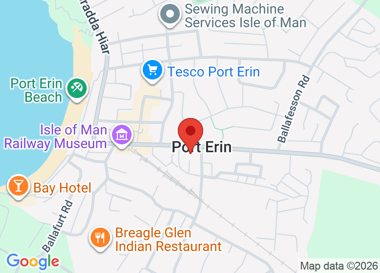 Map showing location of Port Erin Methodist Church