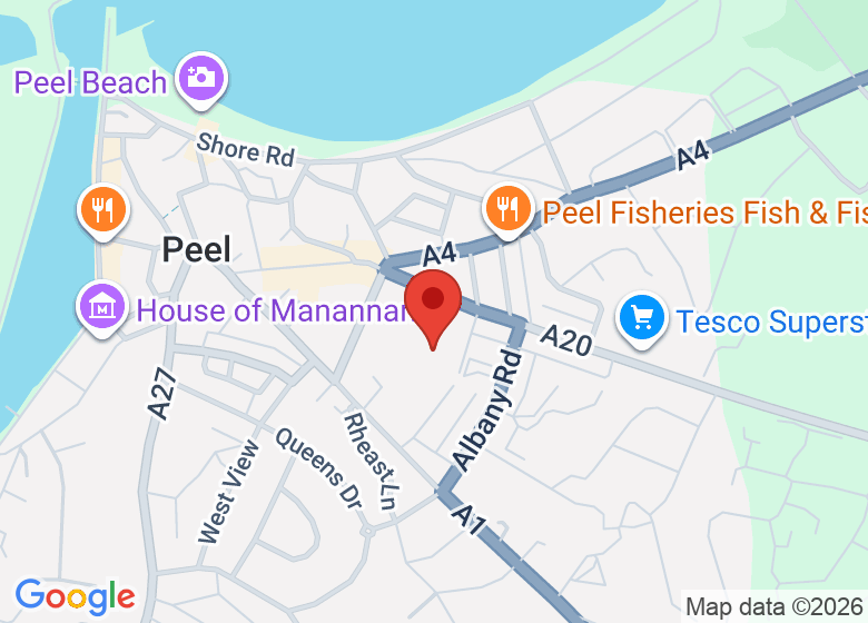 Map showing location of St. German's Cathedral