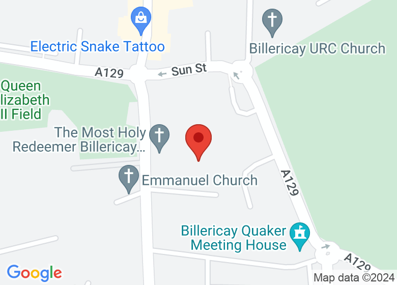Map showing location of Canon Roche Hall