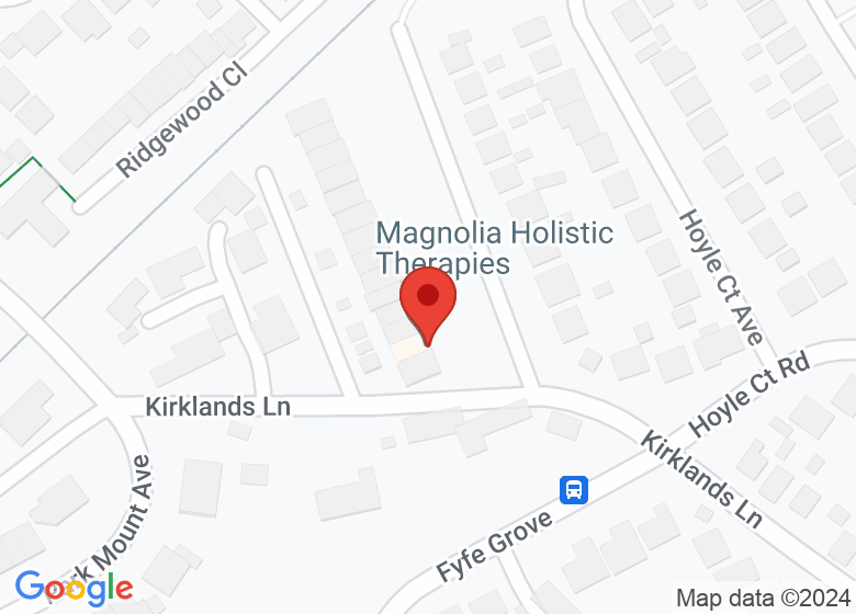 Map showing location of Magnolia Holistic Therapies