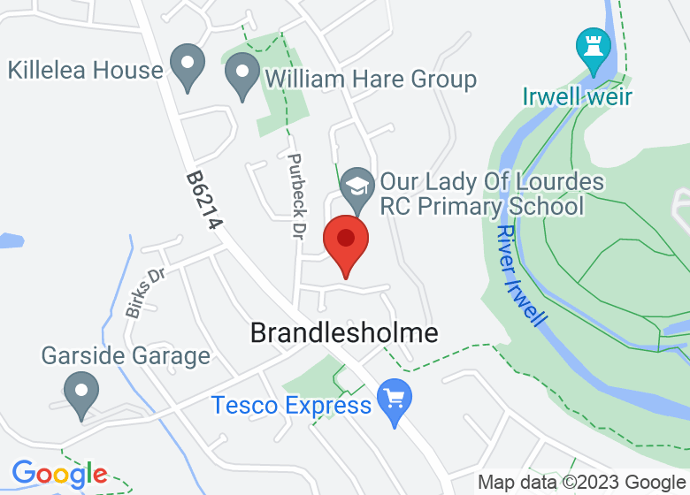 Map showing location of Anne's Yoga Place