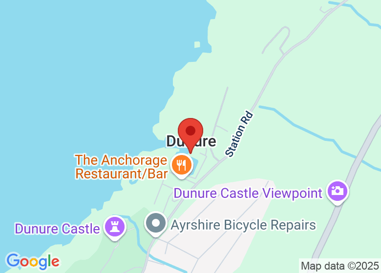 Map showing location of Dunure Harbour