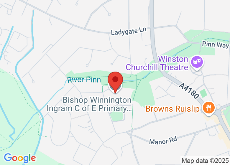 Map showing location of Bishop Winnington Ingram C of East Primary and Nursery School