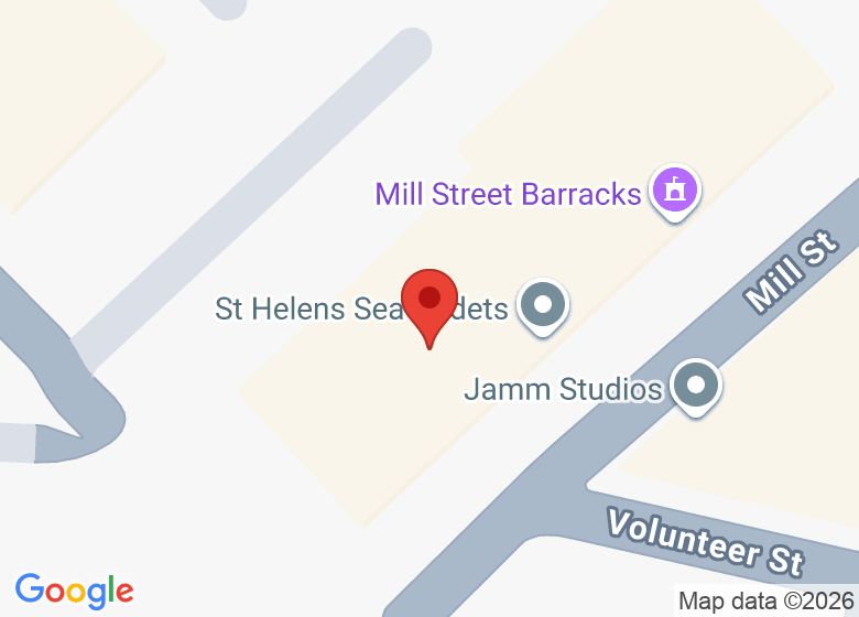 Map showing location of Mill Street Barracks
