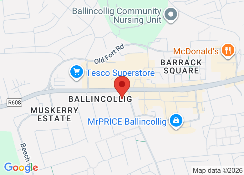 Map showing location of Ballincollig Family Resource Centre