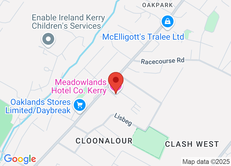 Map showing location of Meadowlands Hotel Co. Kerry