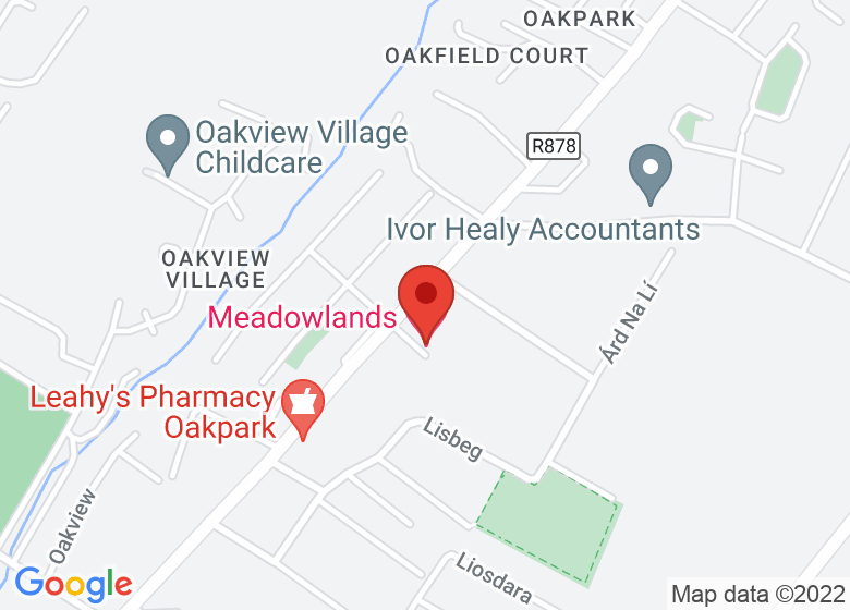 Map showing location of Meadowlands Hotel