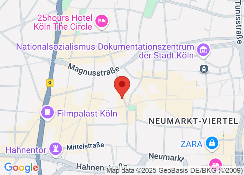 Karte mit Standort von creative hideaway