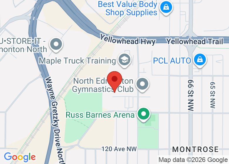 Map showing location of Jerry Forbes Centre Foundation