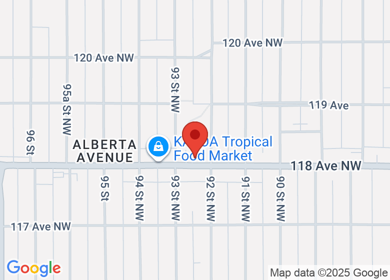 Map showing location of Alberta Avenue Community Centre