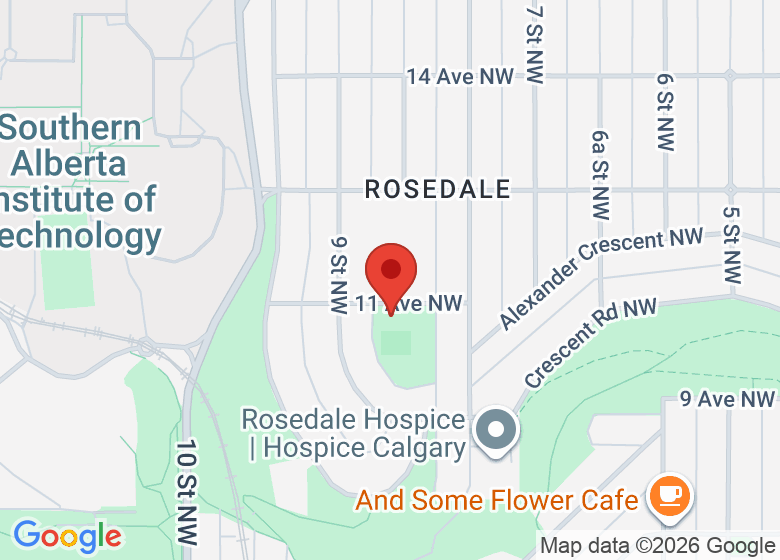Map showing location of Rosedale Community Hall
