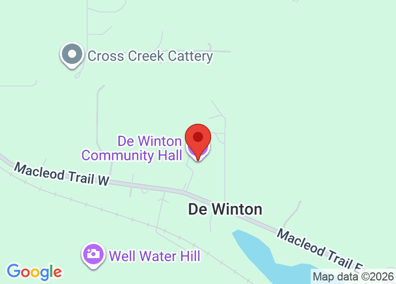 Map showing location of De Winton Hall