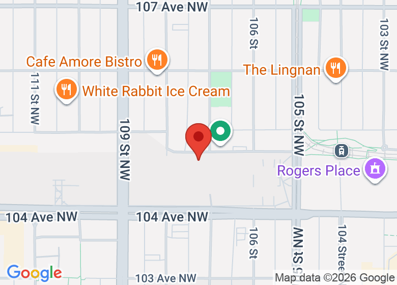 Map showing location of Grant MacEwan University Faculty Association
