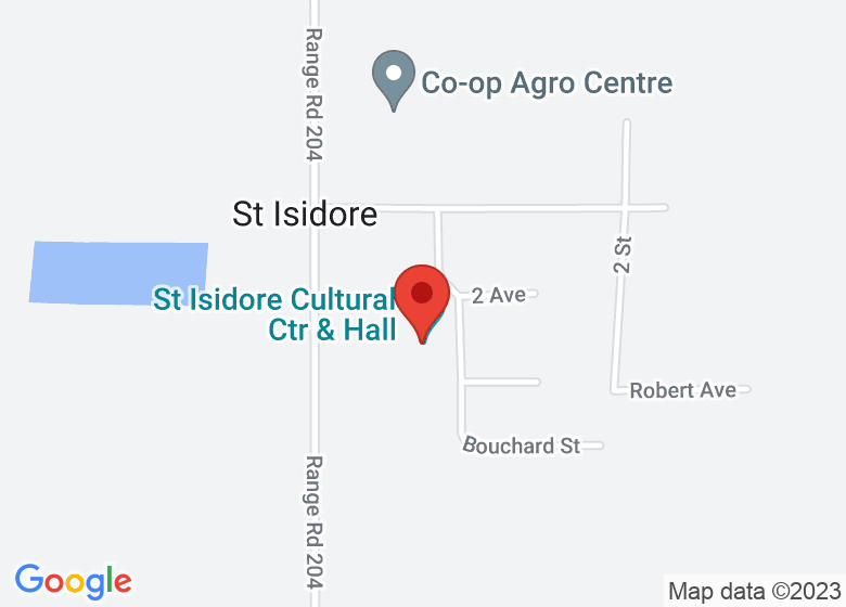 Map showing location of St. Isidore; Cultural Centre
