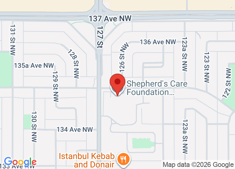 Map showing location of Shepherd's Care Foundation- Kensington Village