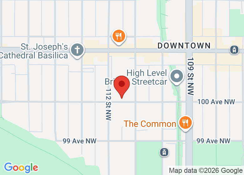 Map showing location of Edmonton General Continuing Care Centre