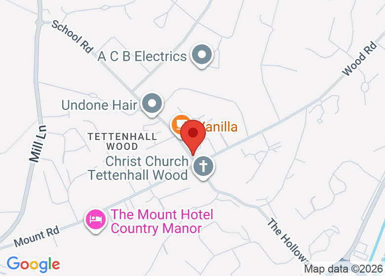 Map showing location of Tettenhall Wood Institute