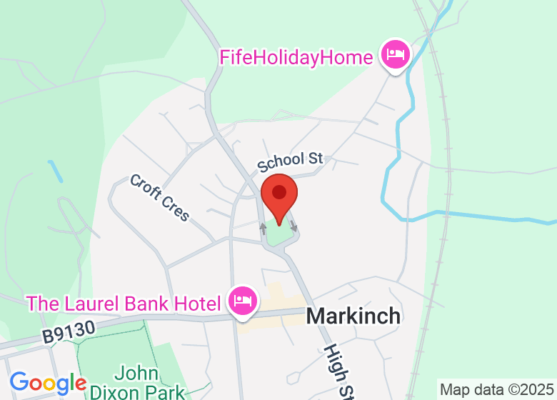 Map showing location of Markinch Parish Church