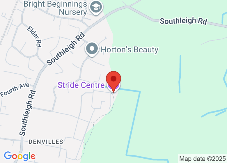 Map showing location of Stride Centre