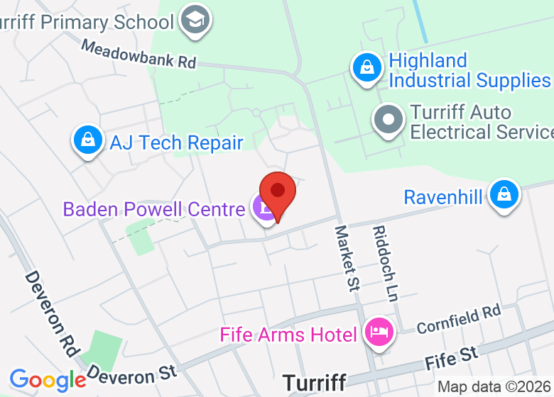 Map showing location of Baden Powell Centre