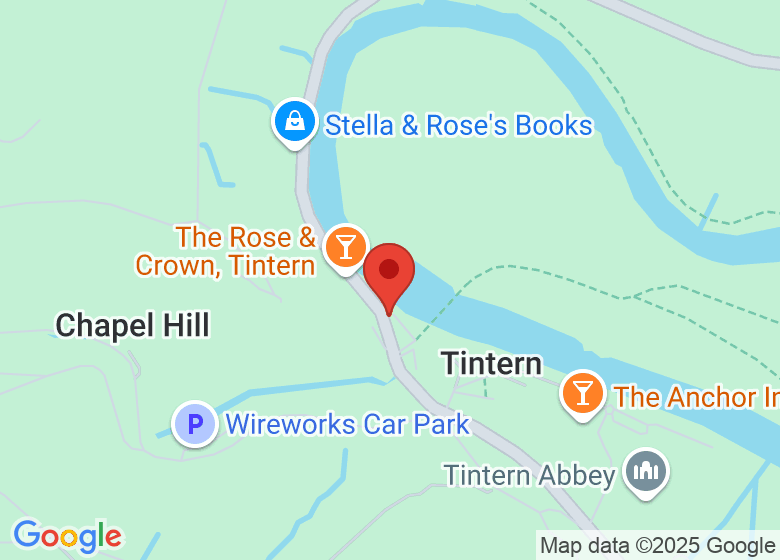 Map showing location of Wye Valley Wellness Centre