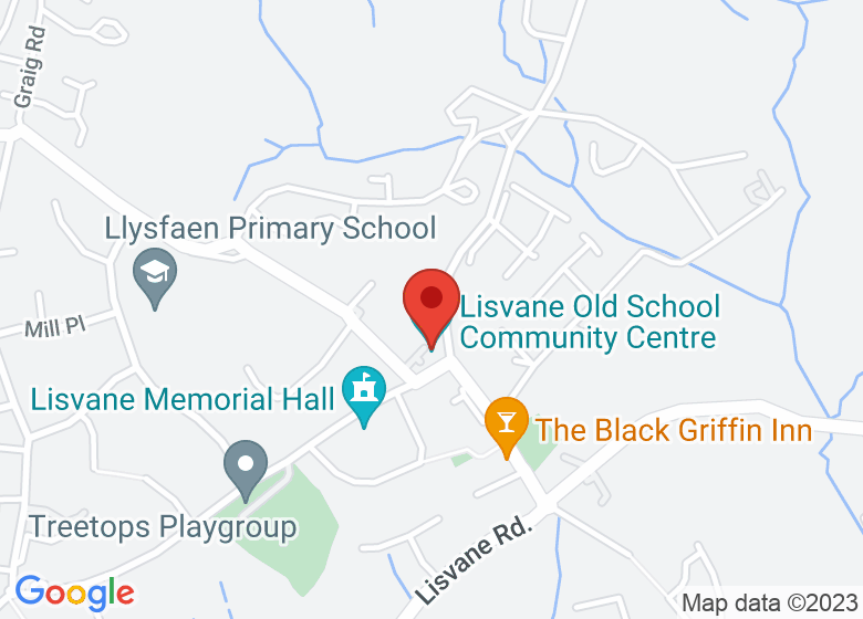 Map showing location of Lisvane Old School Community Centre