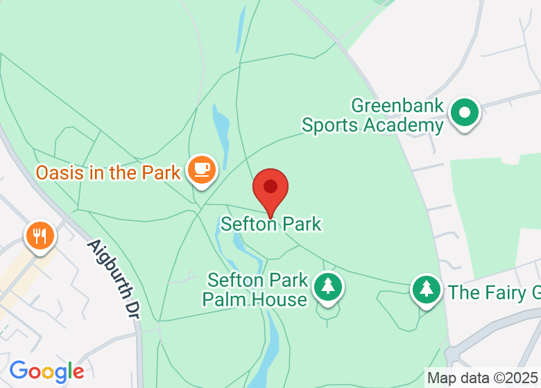 Map showing location of Sefton Park