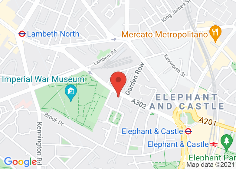 Map showing location of Siobhan Davies Studios & Outdoors