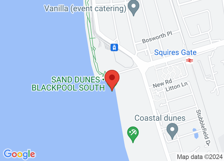 Map showing location of SAND DUNES • BLACKPOOL SOUTH