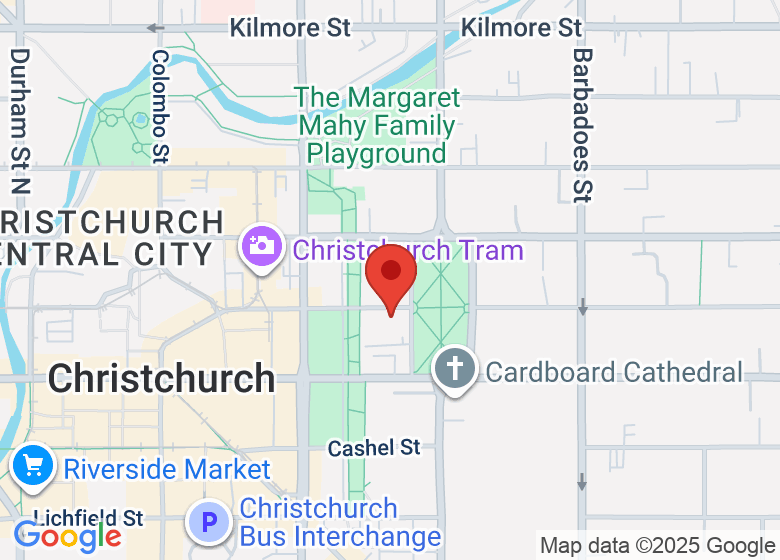 Map showing location of The Christchurch Club