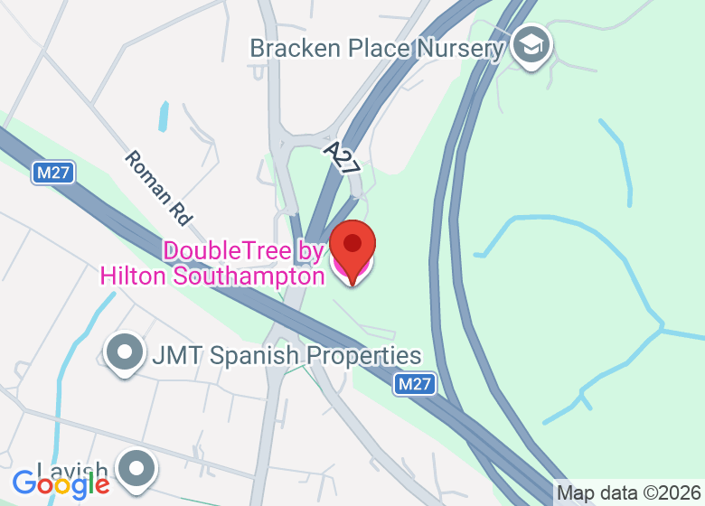 Map showing location of DoubleTree by Hilton Southampton