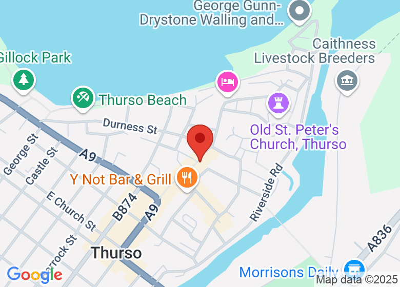 Map showing location of Spellbound Caithness