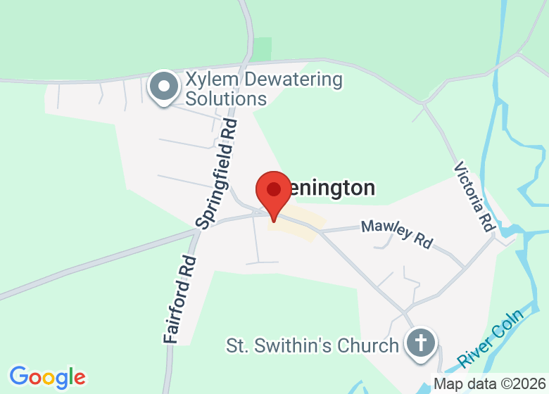 Map showing location of Quenington Village Hall