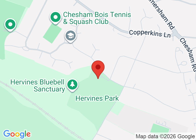 Map showing location of Hervines Park Pavilion