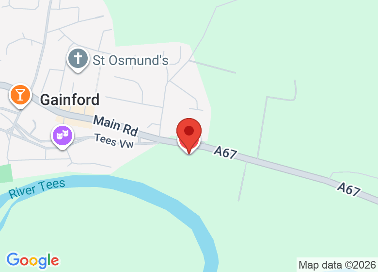 Map showing location of Gainford Surgery