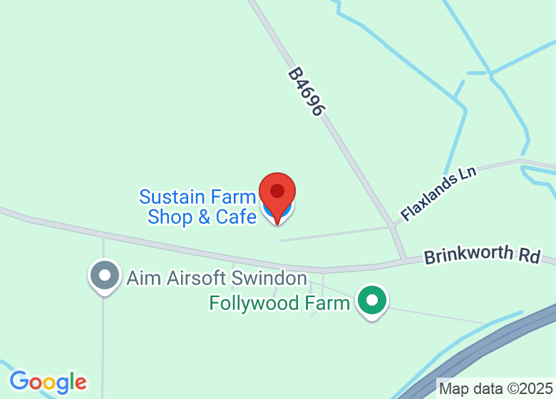 Map showing location of Sustain Farm Shop & Cafe