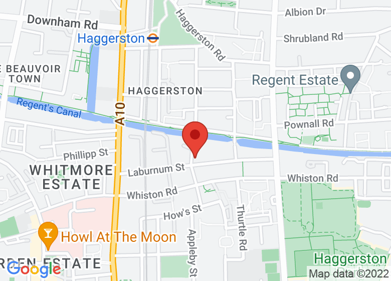 Map showing location of Laburnum Boat Club