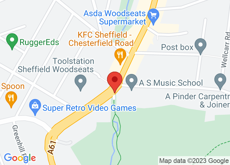 Map showing location of Woodseats Rd/Cobnar Rd