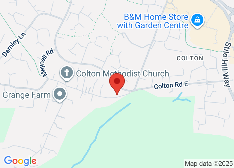 Map showing location of Colton Institute Colton Village Hall
