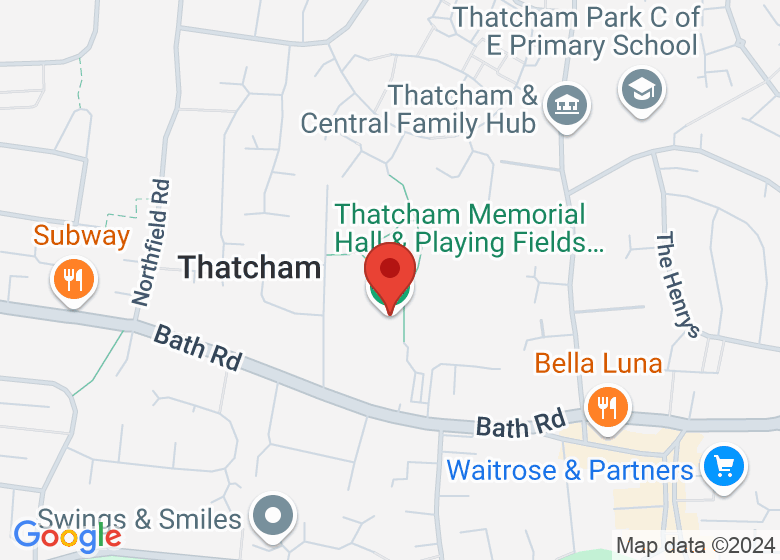 Map showing location of Thatcham Memorial Hall & Playing Fields Foundation