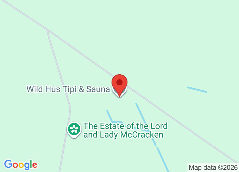 Map showing location of Wild Hus Tipi & Sauna