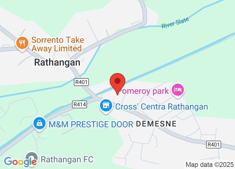 Map showing location of Rathangan Community Library